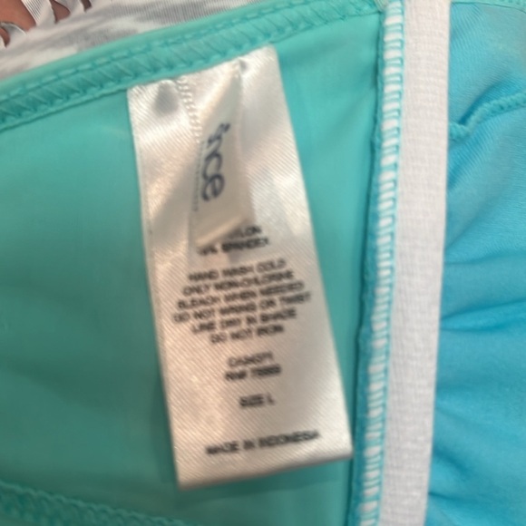 SINCE- Blue and Black Fringe Bikini Top with Halter Straps - Picture 5 of 5